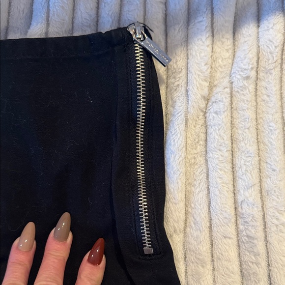 Michael Kors Midnight Black Cropped Jeans with Zipper Details - Picture 4 of 5